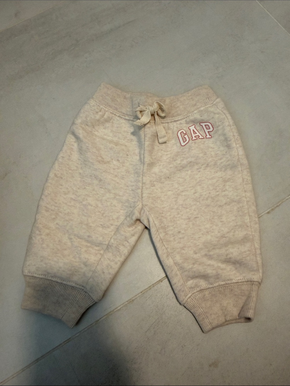 GAP Beige/Cream Kids Jogger Pants with Logo